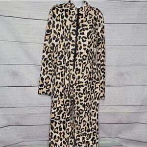 Women's TOPSRANI Lightweight Front Zip Animal Print Onesie XXL